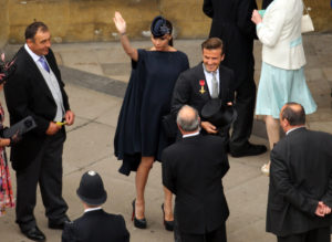 Victoria and David Beckham at Royal Wedding