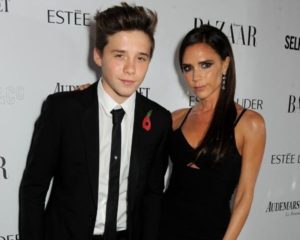 Victoria Beckham at Harper’s Bazaar Awards with Brooklyn