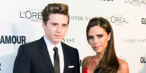 Victoria Beckham at Glamour Awards with Brooklyn in New York