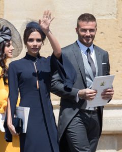 Victoria and David Beckham at Royal Wedding
