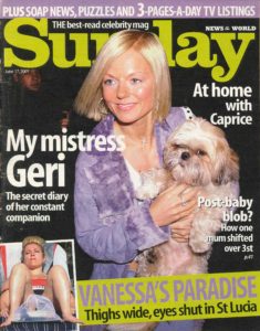 Geri Halliwell and Harry in Sunday Magazine