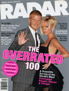 Victoria and David Beckham in Radar Magazine