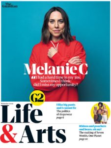 Melanie C in The Guardian Life & Arts