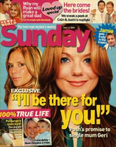 Geri Halliwell and Victoria Beckham in NOTW Sunday