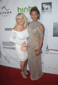 Mel B and Mum at Face Forward Gala