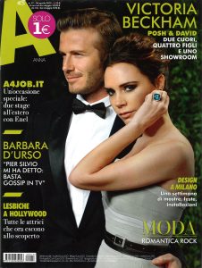 Victoria and David Beckham in A Magazine Italy