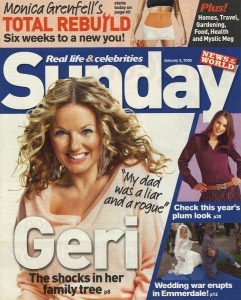 Geri Halliwell in Sunday Magazine